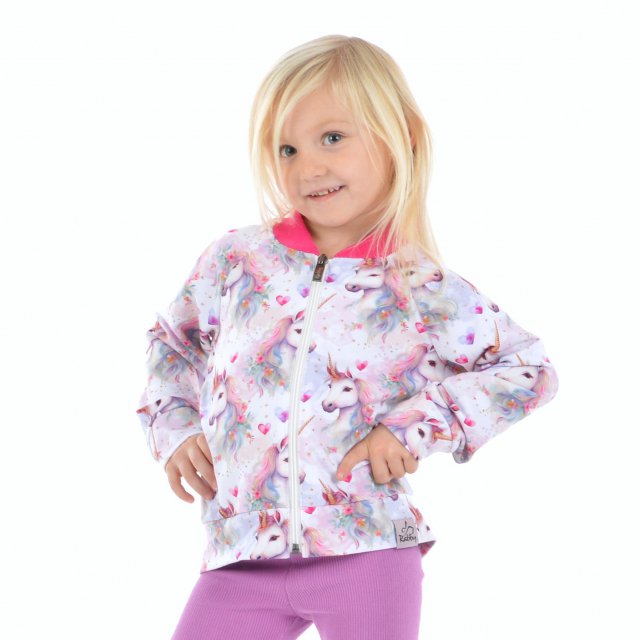 Bomber mikina na zip jednorožec vel.  68