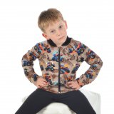 Bomber mikina na zip trucky na hnědé vel. 146