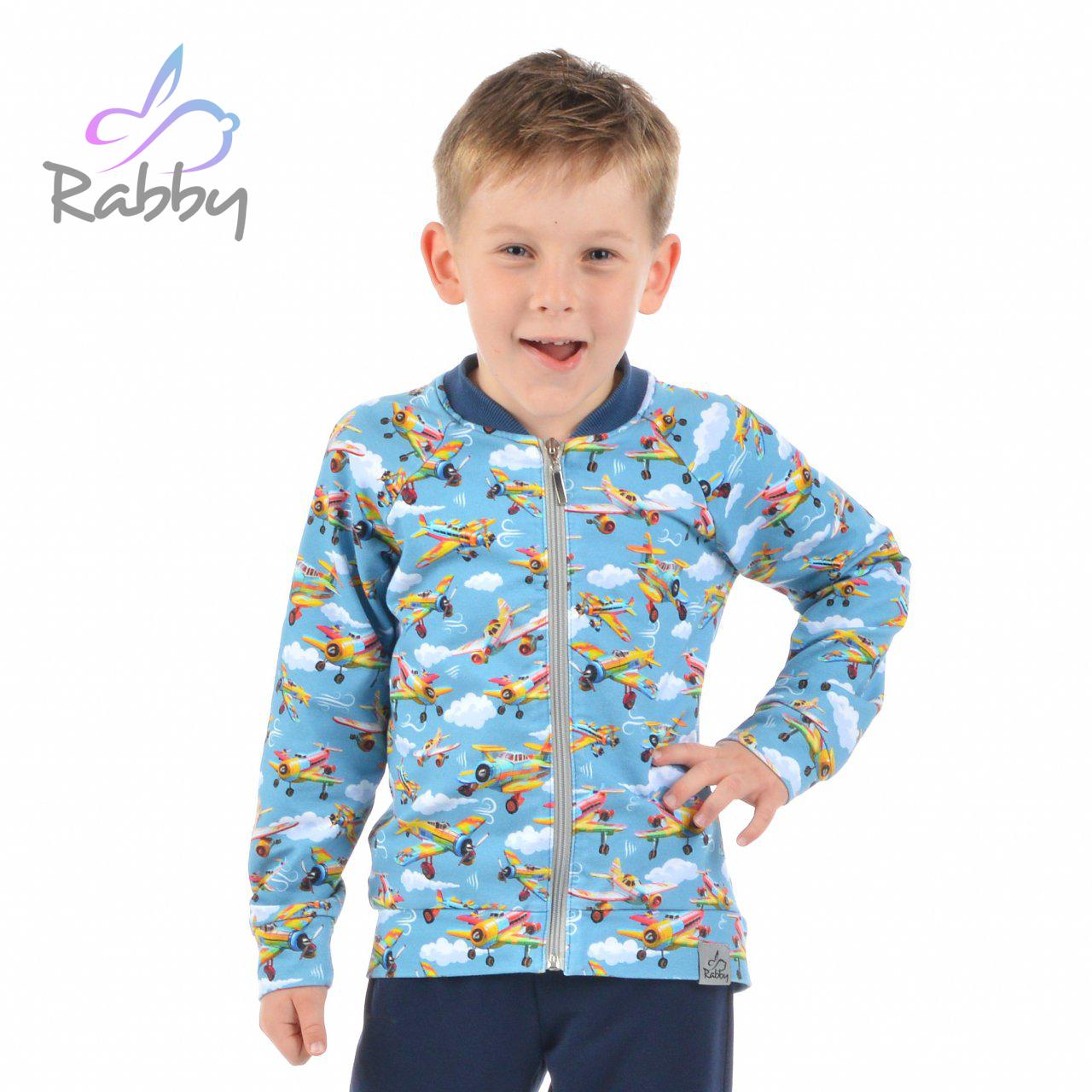 Bomber mikina na zip letadla vel. 74