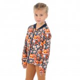 Bomber mikina na zip liška s květy vel. 128