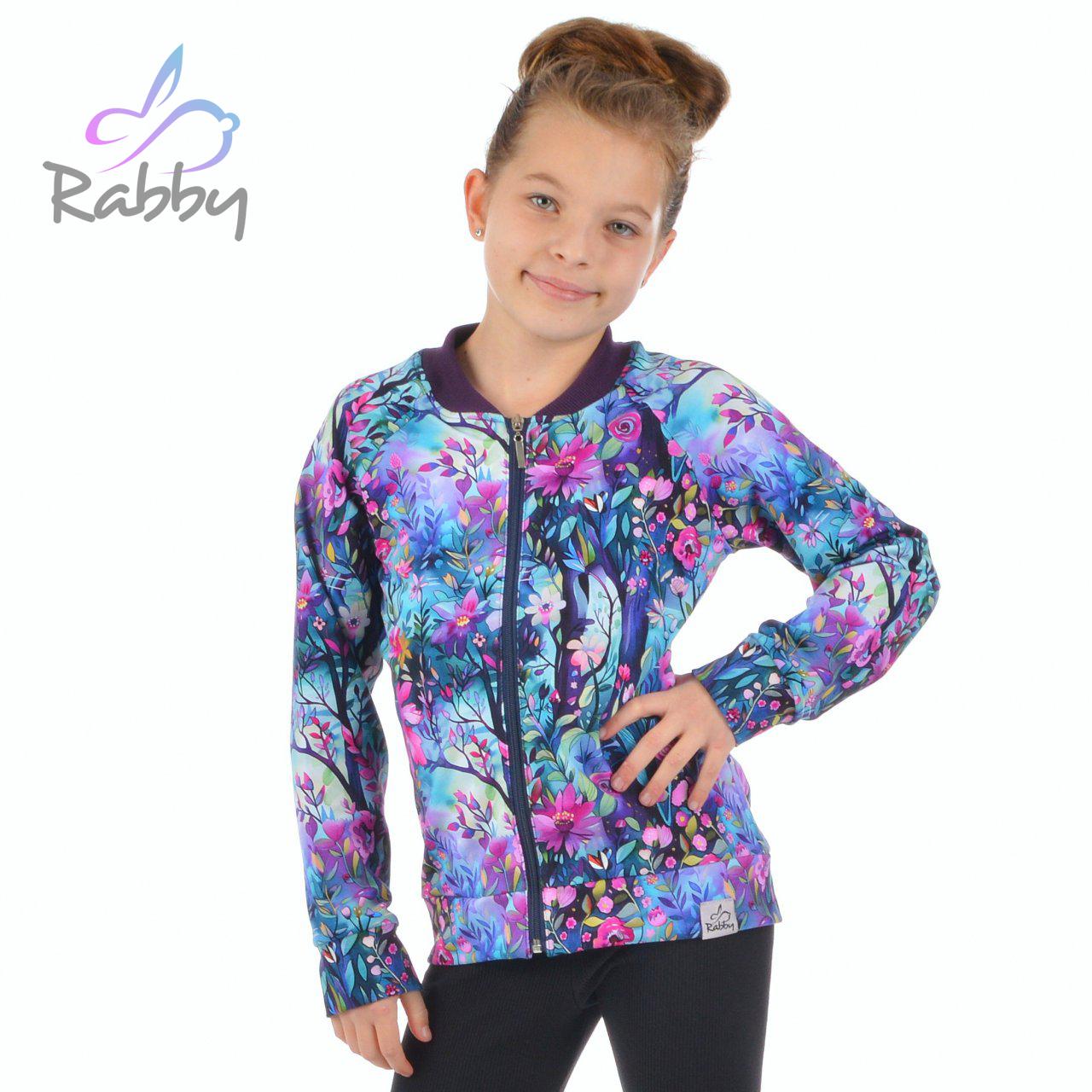 Bomber mikina na zip rozkvetlý les vel. 98