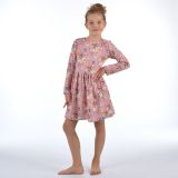 Šaty řasené s dlouhým rukávem srnečky vel. 86