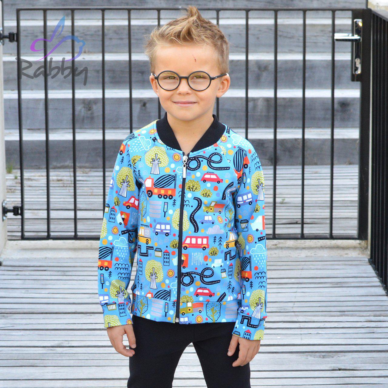 Bomber mikina na zip auta ve městě vel. 104