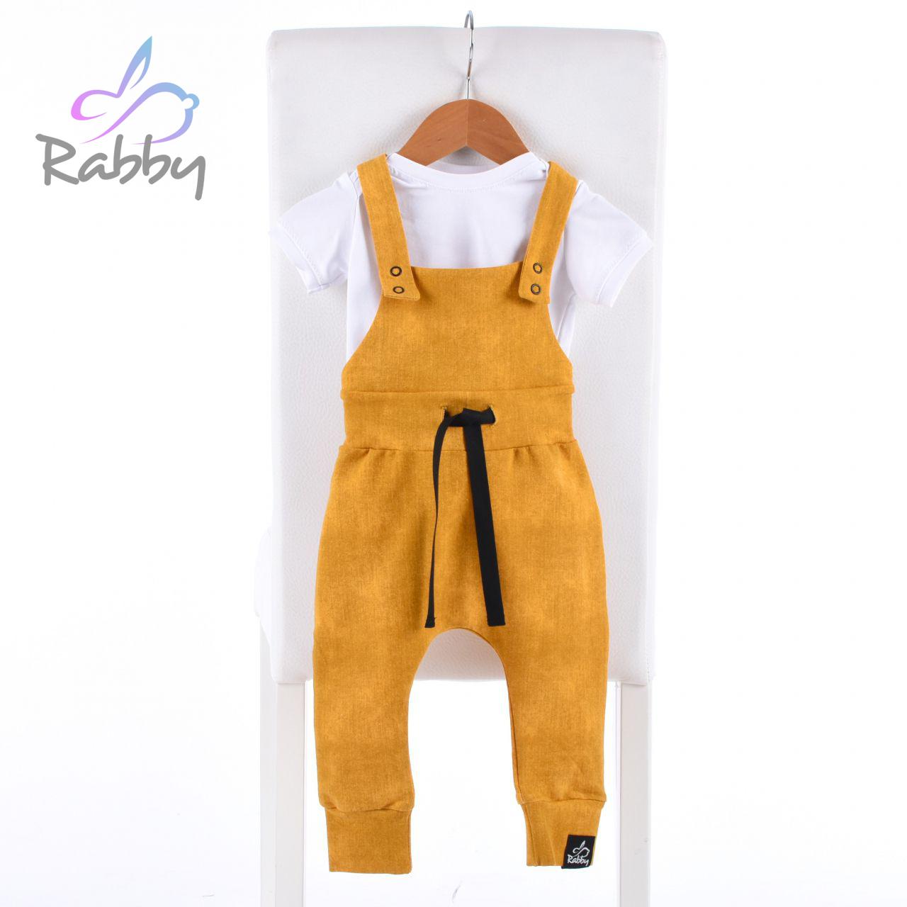 Rostoucí laclové kalhoty jeans okr vel. 56/62