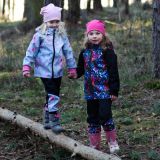 Jarní softshellová bunda květy na mintu vel. 92