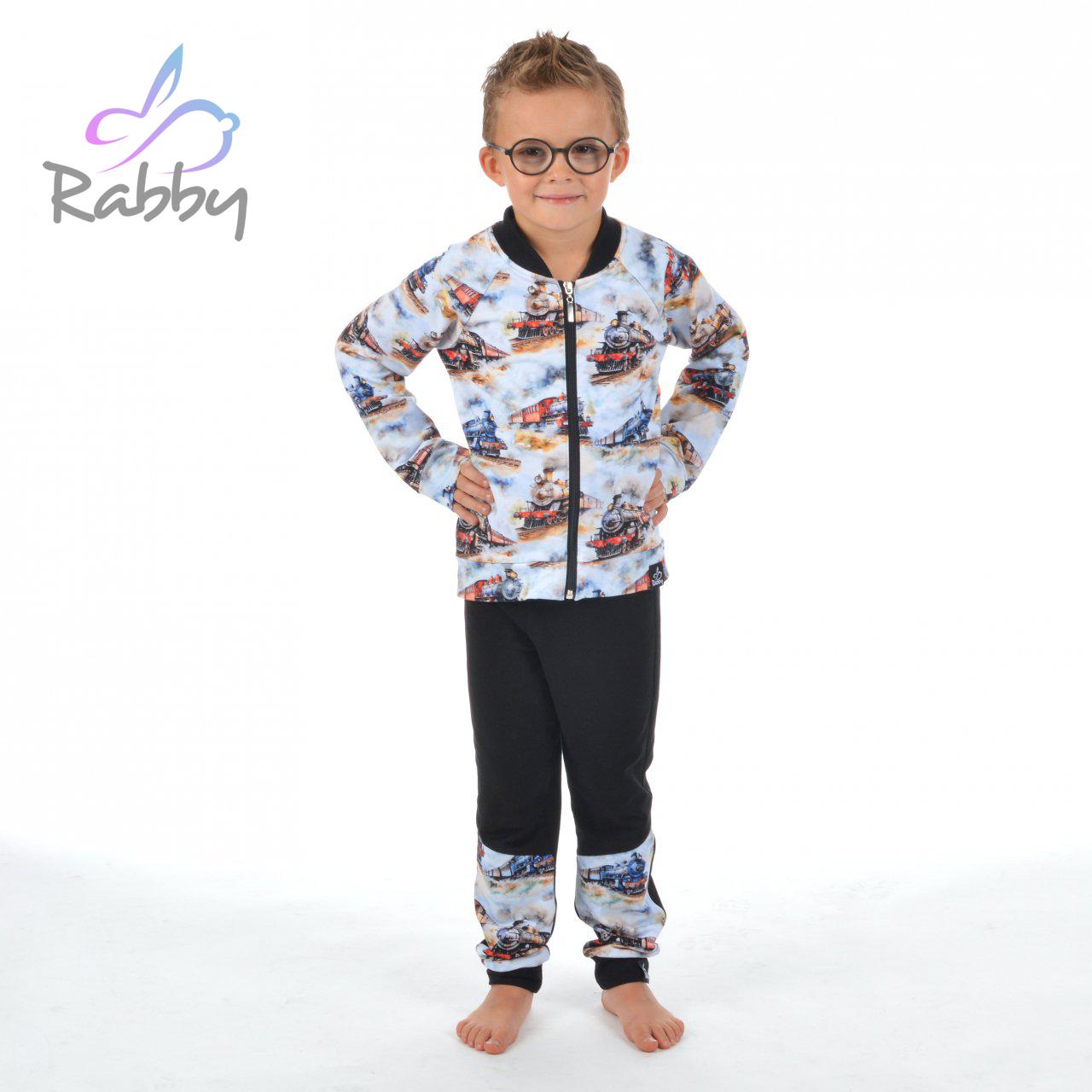 Klasické tepláky černé s přestřižením mašinky vel. 128