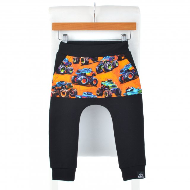 Baggy tepláčky černé s kapsou trucky vel. 98