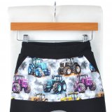 Baggy tepláčky černé s kapsou barevné traktory vel.  98