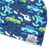 Jednovrstvá klasická čepice auta a letadla vel. 46 (obvod hlavy 45-48 cm)