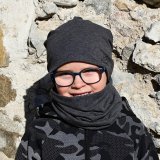 Set homeless čepice a nákrčníku tmavě šedá vel. 48 (obvod hlavy 47-50 cm)