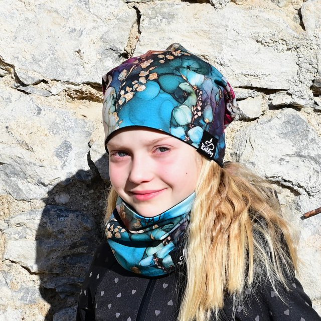 Set homeless čepice a nákrčníku střapce  vel. 48 (obvod hlavy 47-50 cm)