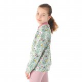 Bomber mikina na zip kvítka na zelené vel.  74
