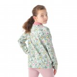 Bomber mikina na zip kvítka na zelené vel. 80