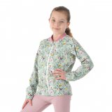 Bomber mikina na zip kvítka na zelené vel. 92
