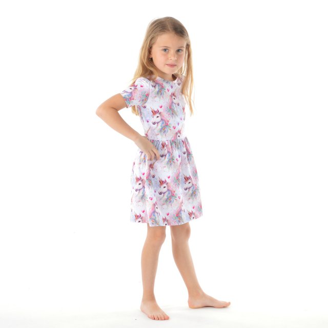 Šaty řasené jednorožec vel.  86