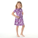 Šaty řasené jednorožec na fialové vel.  86