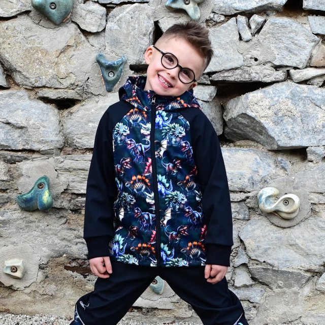 Jarní softshellová bunda dino na petroleji vel.  98