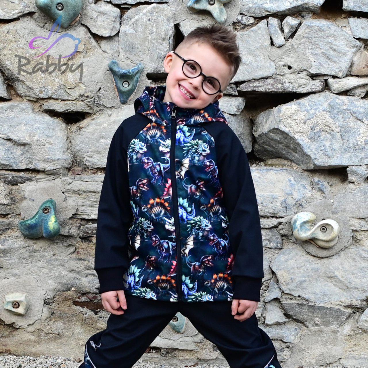 Jarní softshellová bunda dino na petroleji vel. 104