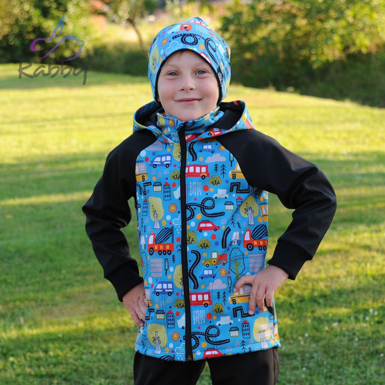 Softshellová bunda auta ve městě vel. 152