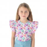 Tričko s volánovým rukávem srdíčka vel. 122