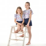 Tričko s volánovým rukávem kvítečky vel. 98