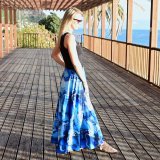 Dámská sukně dlouhá modrý mramor vel. XS