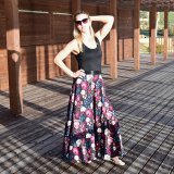 Dámská sukně dlouhá květinová vel. L