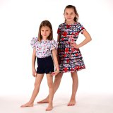 Šaty řasené červené květy vel.  86