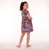 Šaty řasené červené květy vel.  98